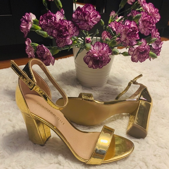 Gold Scrappy sandals heel girl Madden - Picture 2 of 7